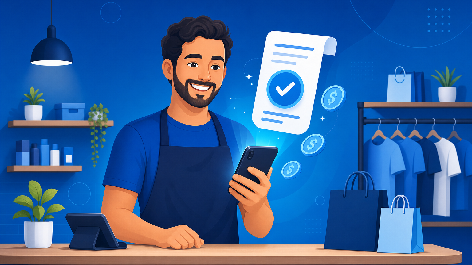 Dono de comércio MEI pagando a guia mensal DAS pelo celular